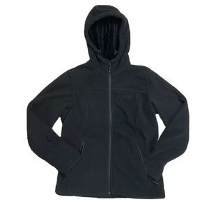 Outdoor Master Black Zip Fleece Sherpa Lined Hooded Full Zip Jacket